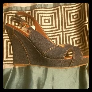 COPY - Guess denim wedge sandals
